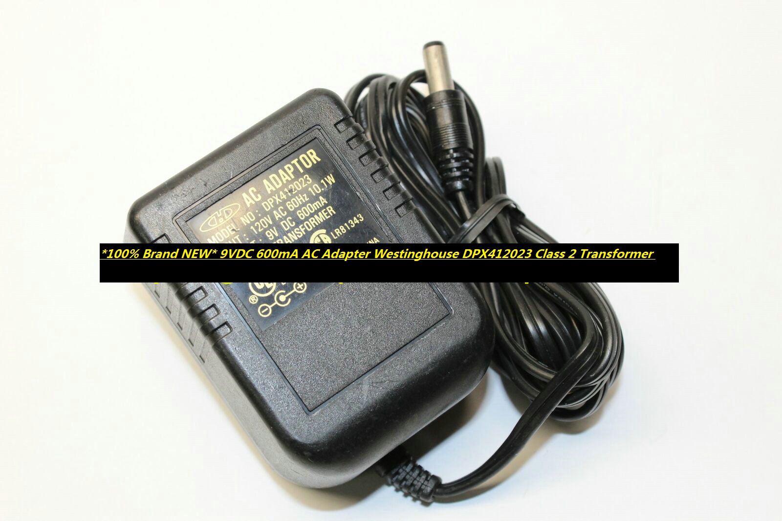 *100% Brand NEW* 9VDC 600mA AC Adapter Westinghouse DPX412023 Class 2 Transformer Power POWER SUPPLY - Click Image to Close
